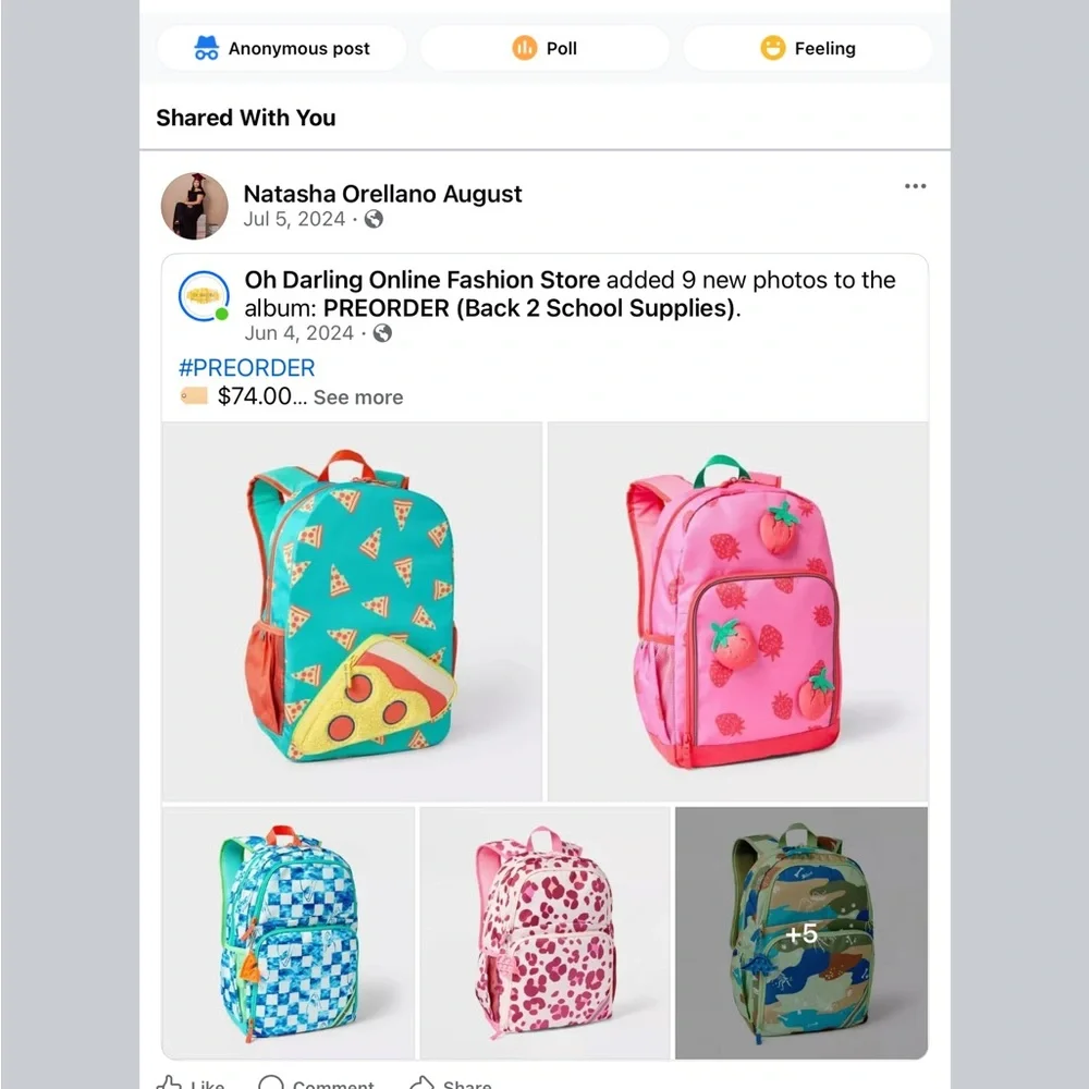 Cute Slice-o-Pizza Backpack - Picture 7 of 7